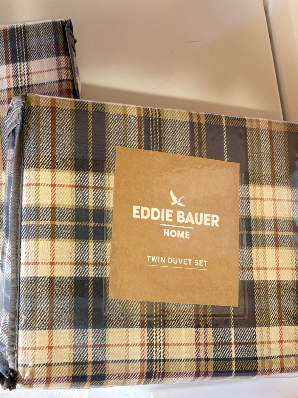 NWT Eddie Bauer Plaid Twin Duvet Set (2 Available)